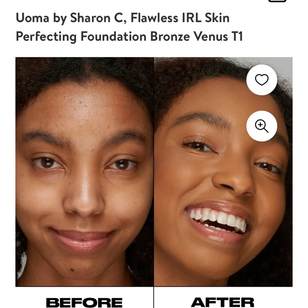 Bronze Venus T1 -‎ Uoma by Sharon C Flawless IRL Skin Perfecting Foundation